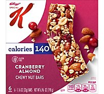 Special K Chewy Breakfast Bars GlutenFree Snacks Cranberry Almond 6 Count - 6.96 Oz
