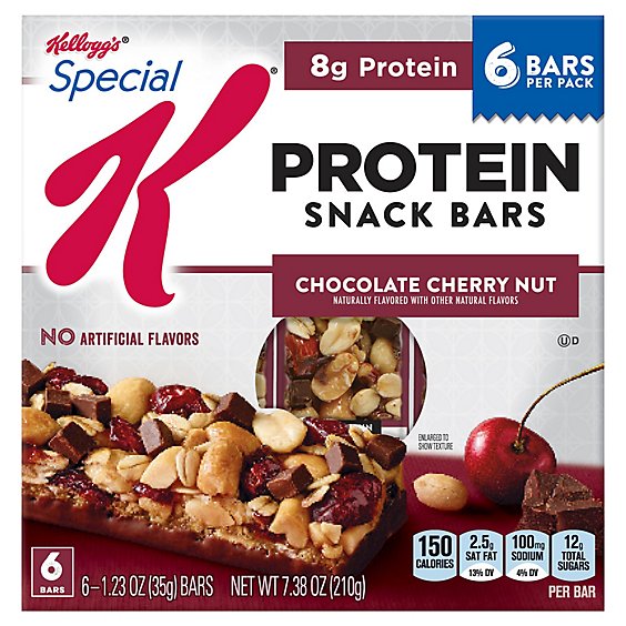 Special K Protein Snack Bars Chocolate Cherry Nut 6 Count - 7.38 Oz