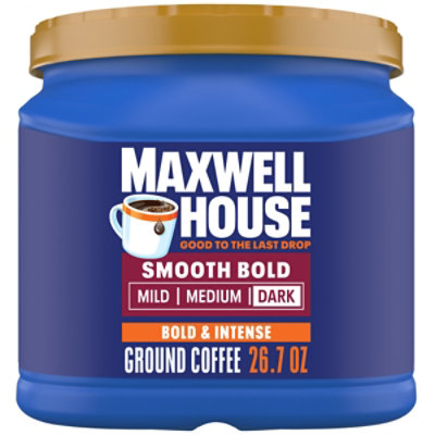 Maxwell House Smooth Bold Dark Roast Ground Coffee Canister - 26.7 Oz - Image 1