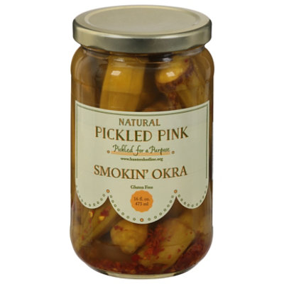 Pickled Pink Pickles Smokin Okra - 15 Fl. Oz. - Image 1