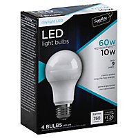 Signature SELECT Light Bulb LED Daylight 10W A19 760 Lumens - 4 Count - Image 1
