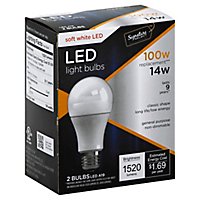 Signature SELECT Light Bulb LED Soft White 14W A19 - 2 Count - Image 1