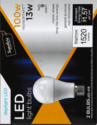 Signature SELECT Light Bulb LED Daylight 13W A19 - 2 Count - Image 4