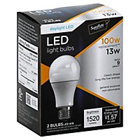 Signature SELECT Light Bulb LED Daylight 13W A19 - 2 Count - Image 1
