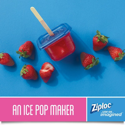 Ziploc Brand Small Rectangle Food Storage Containers With Lids With One Press Seal 5 Count - 8 Oz - Image 2
