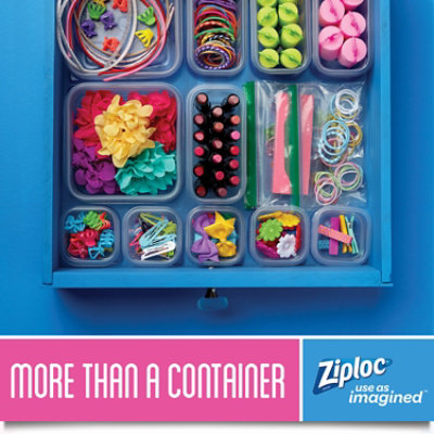 Ziploc Brand Small Rectangle Food Storage Containers With Lids With One Press Seal 5 Count - 8 Oz - Image 4