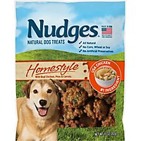 Nudges Natural Dog Treats Homestyle Made With Real Chicken Peas And Carrots - 10 Oz - Image 2