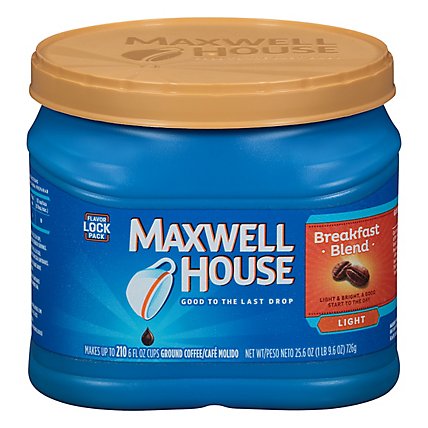 Maxwell House Light Roast Breakfast Blend Ground Coffee Canister - 25.6 Oz - Image 3