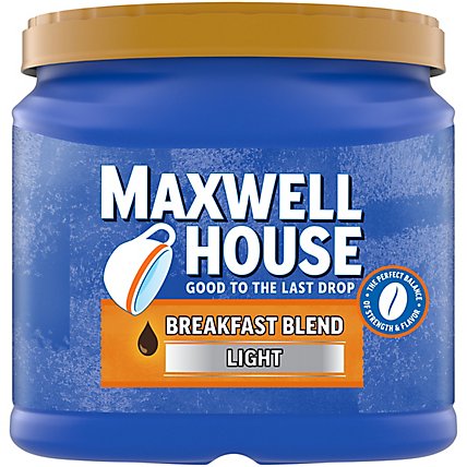 Maxwell House Light Roast Breakfast Blend Ground Coffee Canister - 25.6 Oz - Image 1