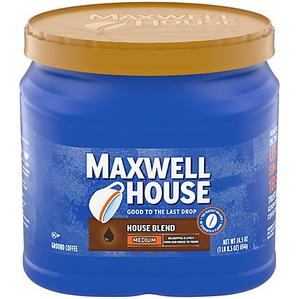Maxwell House House Blend Medium Roast Ground Coffee Canister - 24.5 Oz - Image 5