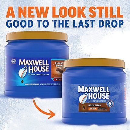 Maxwell House House Blend Medium Roast Ground Coffee Canister - 24.5 Oz - Image 2