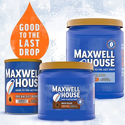 Maxwell House House Blend Medium Roast Ground Coffee Canister - 24.5 Oz - Image 8