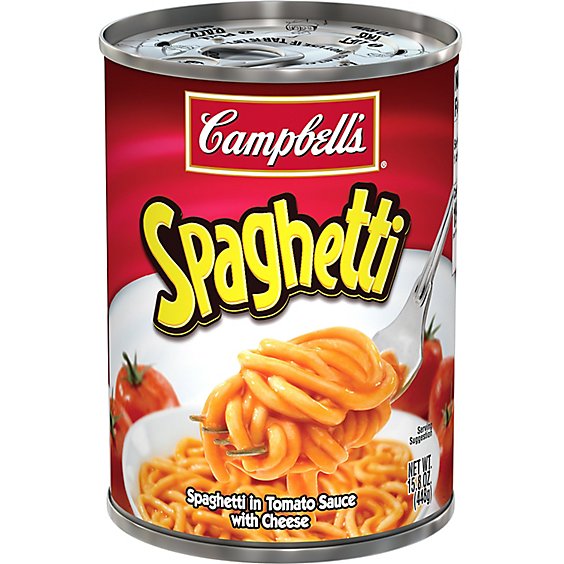 Campbells Spaghetti in Tomato Sauce with Cheese - 14.2 Oz