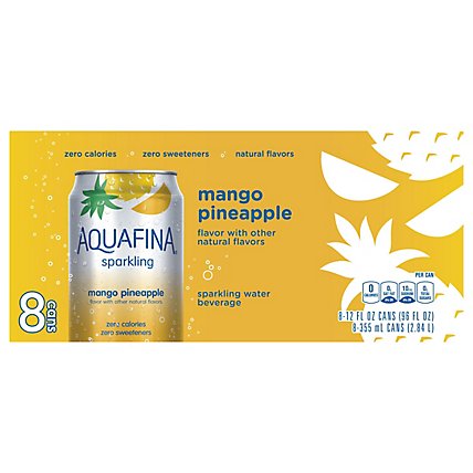 Aquafina Sparkling Mango Pineapple - 8-12 Fl. Oz. - Image 1