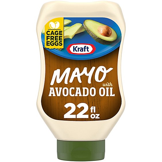 Kraft Mayo with Avocado Oil Reduced Fat Mayonnaise Bottle - 22 Fl. Oz.