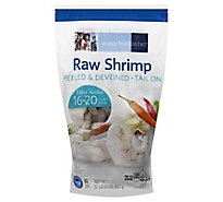 waterfront BISTRO Shrimp Raw Peeled & Deveined Tail On 16 To 20 Count - 32 Oz