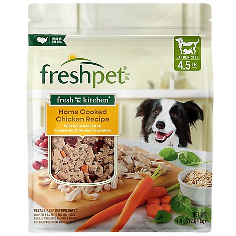 Freshpet Select Adult Dog Food Fresh From the Kitchen Home Cooked Chicken Recipe - 4.5 Lb