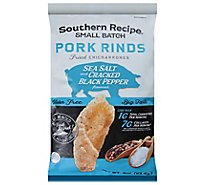 Southern Recipe Small Batch Pork Rinds Sea Salted & Cracked Black Pepper - 4 Oz