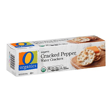 O Organics Cracker Water Cracked Pepper - 4.4 Oz - Image 1