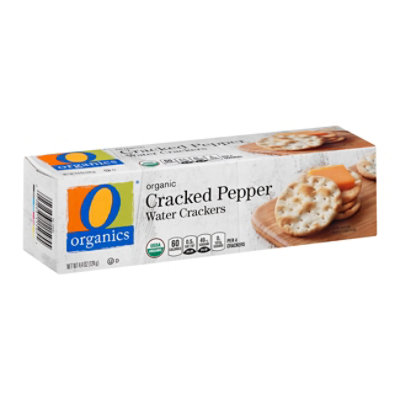 O Organics Cracker Water Cracked Pepper - 4.4 Oz