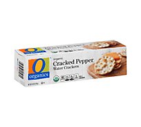 O Organics Cracker Water Cracked Pepper - 4.4 Oz