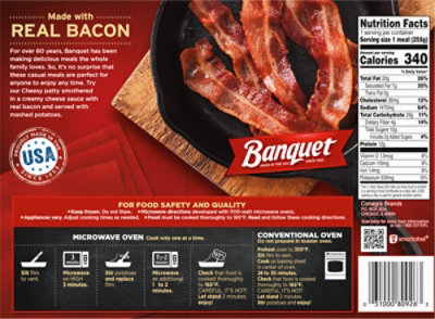 Banquet Meal Cheesy Patty and Mashed Potatoes - 9 Oz - Image 6