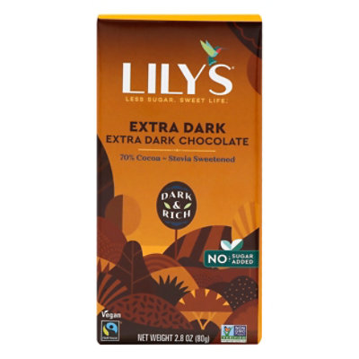 Lilys Sweets Chocolate Bar Dark 70% - 2.8 Oz - Image 3