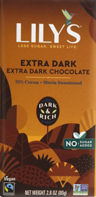 Lilys Sweets Chocolate Bar Dark 70% - 2.8 Oz - Image 2