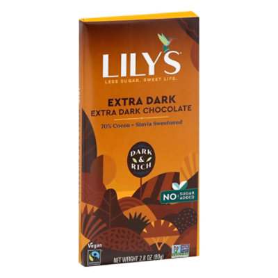 Lilys Sweets Chocolate Bar Dark 70% - 2.8 Oz - Image 1