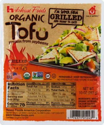 House Foods Tofu Super Firm Grilled Organic - 10 Oz - Image 2