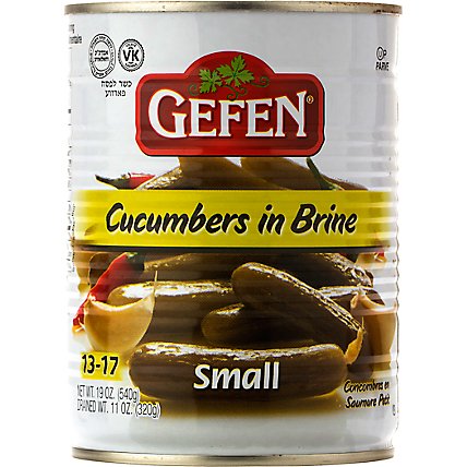 Gefen Cucumbers In Brine 13-17 - 19 Oz - Image 1