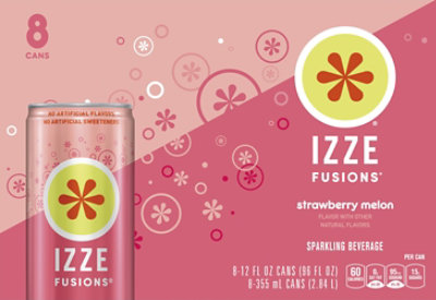 IZZE Fusions Beverage Sparkling Strawberry Lemon - 8-12 Fl. Oz. - Image 2