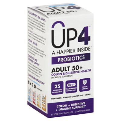 Up4 Probiotic Adult 50 Plus 25 Billion - 60 Count