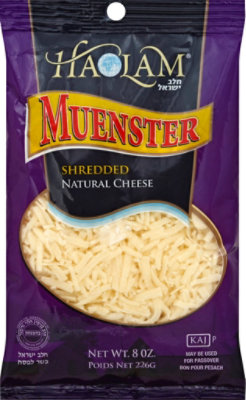 Haolam Shred Muenster Cheese - 8 Oz - Image 1