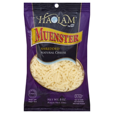 Haolam Shred Muenster Cheese - 8 Oz - Image 1