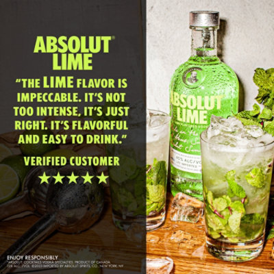 Absolut Vodka Lime 80 Proof - 750 Ml - Image 3