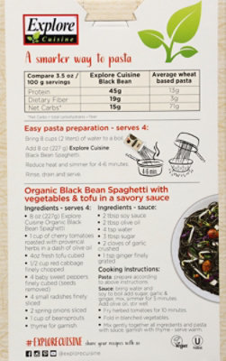 Explore Cuisine Bean Pasta Organic Spaghetti Black Bean Box - 8 Oz - Image 6