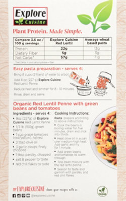 Explore Cuisine Pulse Pasta Organic Penne Red Lentil Box - 8 Oz - Image 6