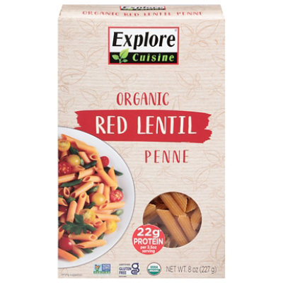 Explore Cuisine Pulse Pasta Organic Penne Red Lentil Box - 8 Oz