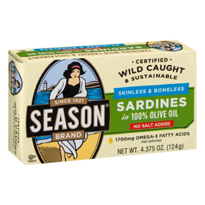 Seasons Nsa Sardines Morocco - 4.37 Oz - Image 1