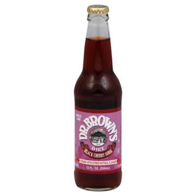 Dr Browns Soda Black Cherry Diet - 12 Fl. Oz. - Image 1