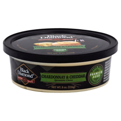 Black Diamond Sharp Cheddar W/Chardonnay Spreadable - 8 Oz