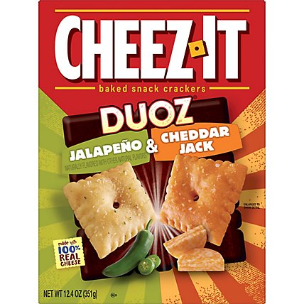 Cheez-It DUOZ Crackers Baked Snack Jalapeno Cheddar - Jack 12.4 Oz - Image 2