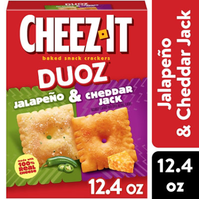 Cheez-It DUOZ Baked Snack Crackers Jalapeño and Cheddar Jack Lunch Snacks - 12.4 Oz - Image 1