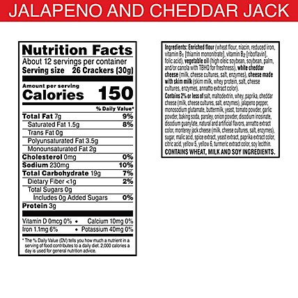 Cheez-It DUOZ Crackers Baked Snack Jalapeno Cheddar - Jack 12.4 Oz - Image 5