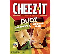 Cheez-It DUOZ Crackers Baked Snack Jalapeno Cheddar - Jack 12.4 Oz