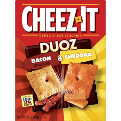 Cheez-It DUOZ Baked Snack Crackers Bacon and Cheddar Lunch Snacks - 12.4 Oz - Image 8