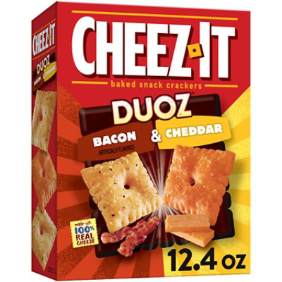 Cheez-It DUOZ Baked Snack Crackers Bacon and Cheddar Lunch Snacks
