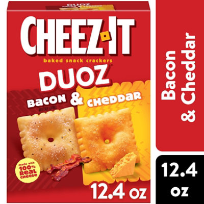 Cheez-It DUOZ Crackers Baked Snack Bacon and Cheddar - 12.4 Oz