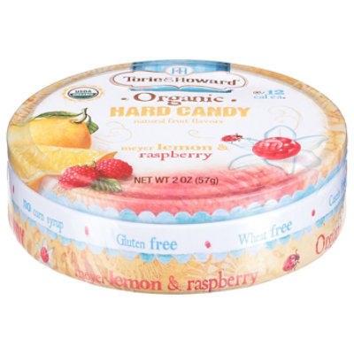 Torie & Howard Lemon & Raspberry Organic Hard Candy Tin - 2 Oz - Image 3